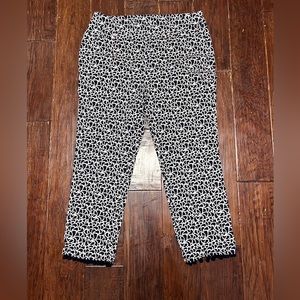 Chico’s Brigitte Navy Print Crops